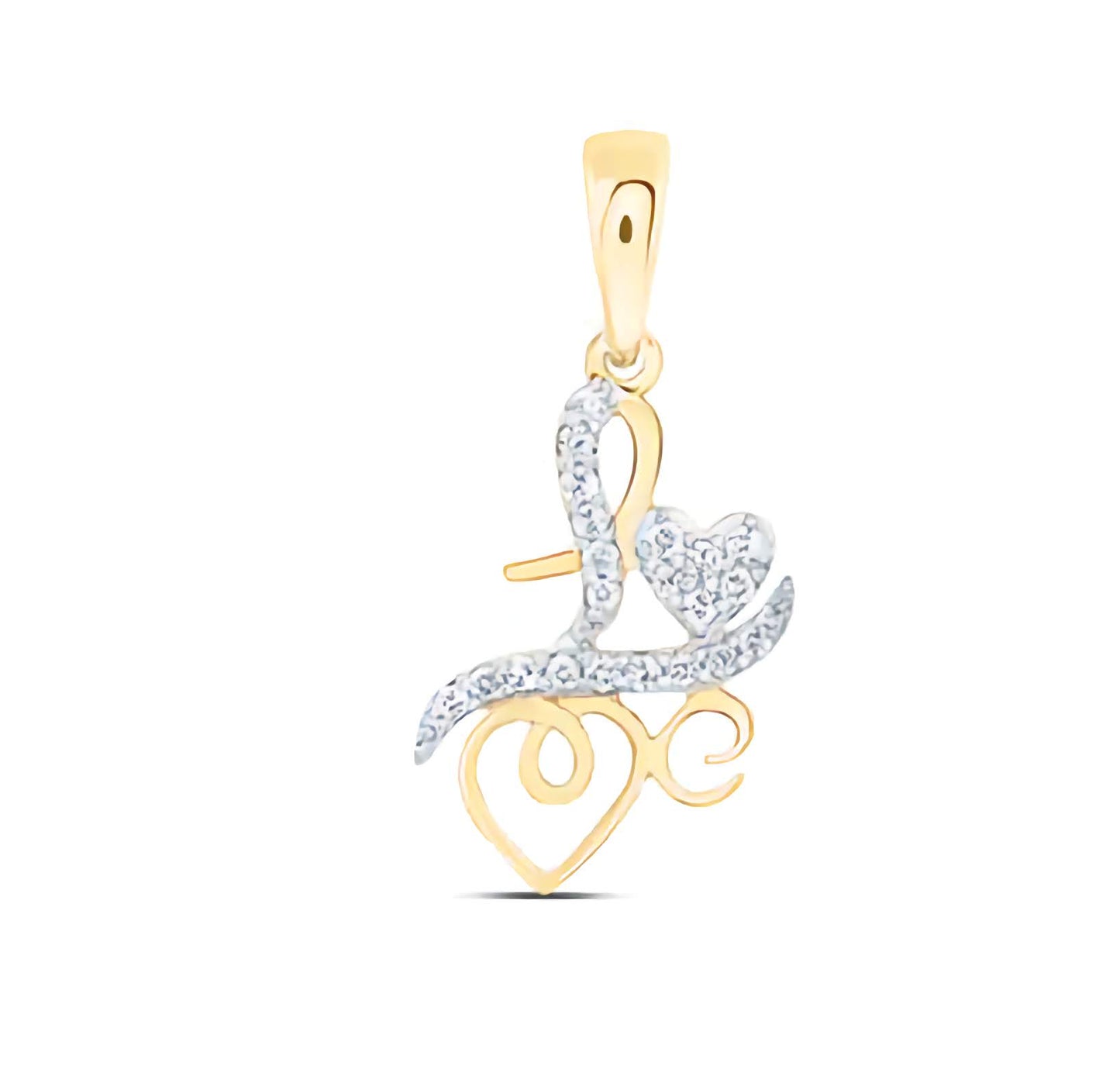 10K LOVE Diamond Charm