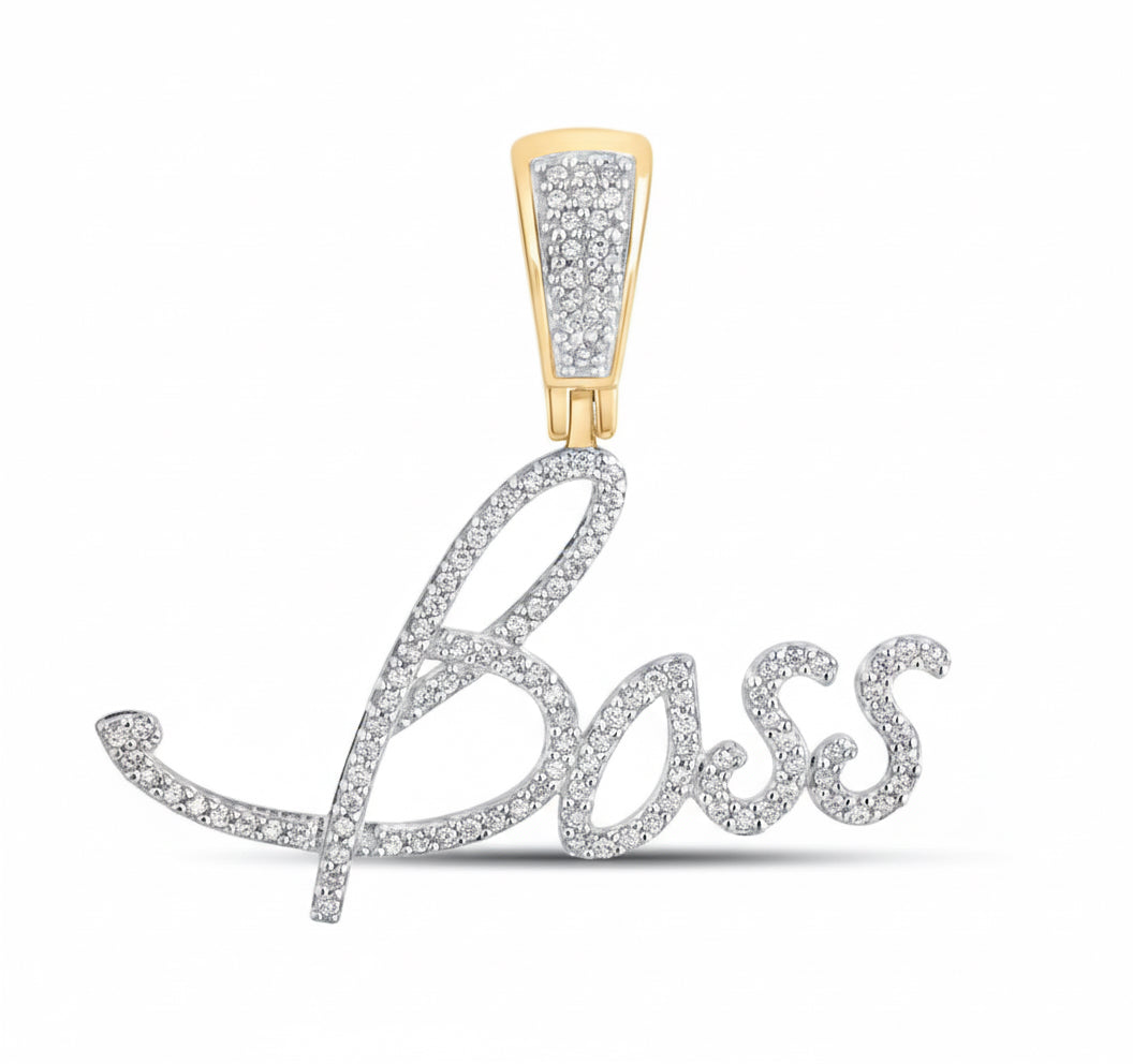 hip hop men’s Boss Phase diamond charm