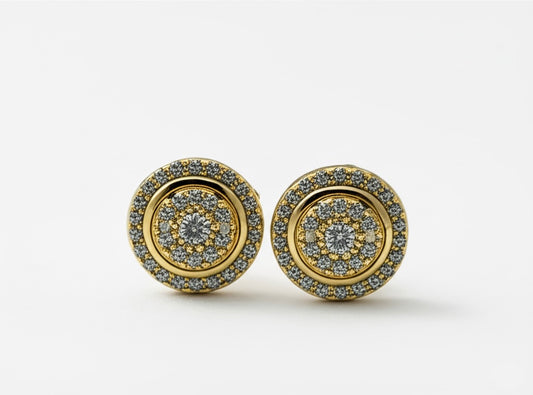 10K yellow gold diamond earrings with 0.39 carat total weight