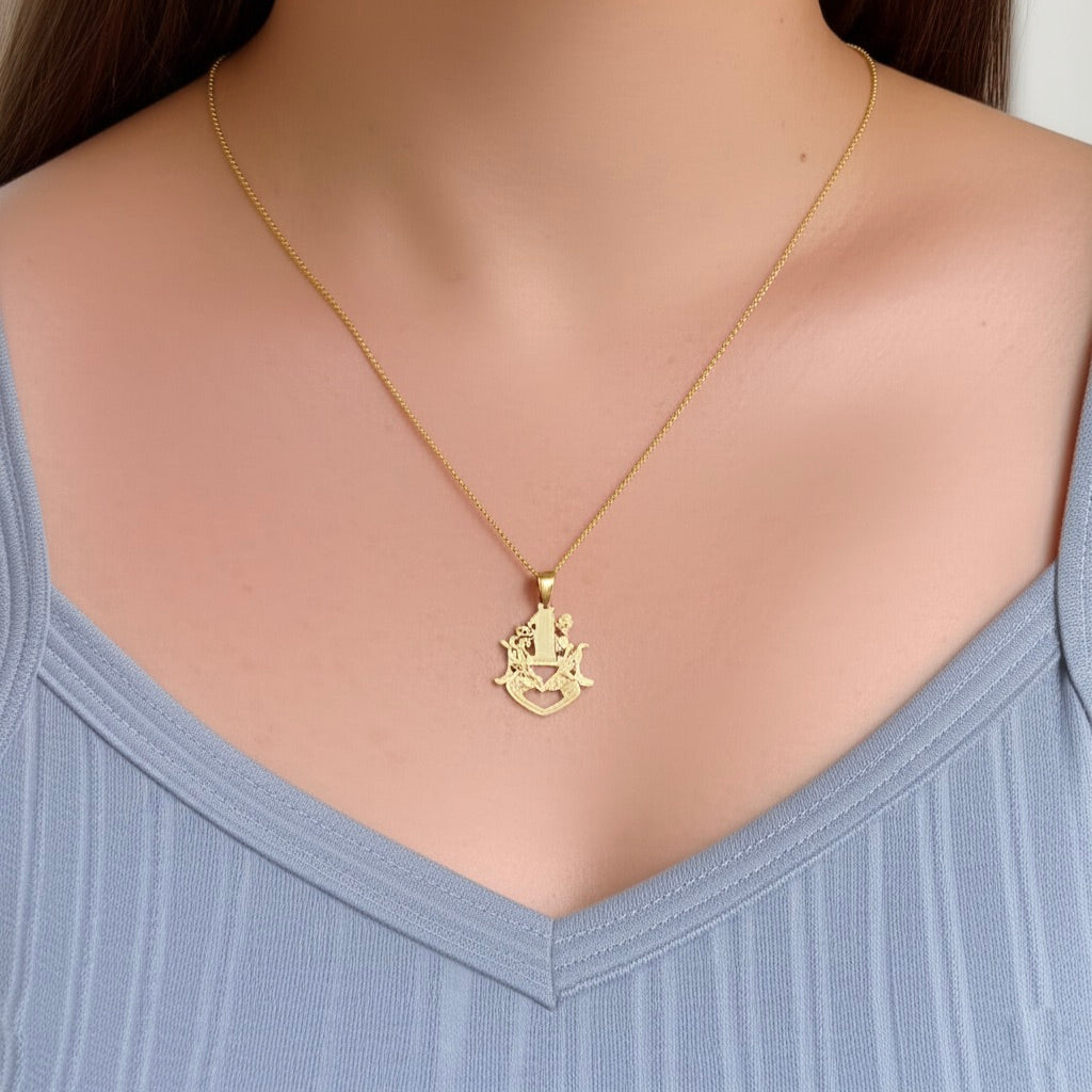 10K yellow gold number 1 mom charm gift for Mother's Day