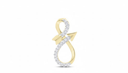 10k infinity arrow diamond pendant 