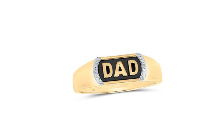 Gold diamond ring for Dad