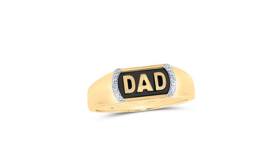 Gold diamond ring for Dad