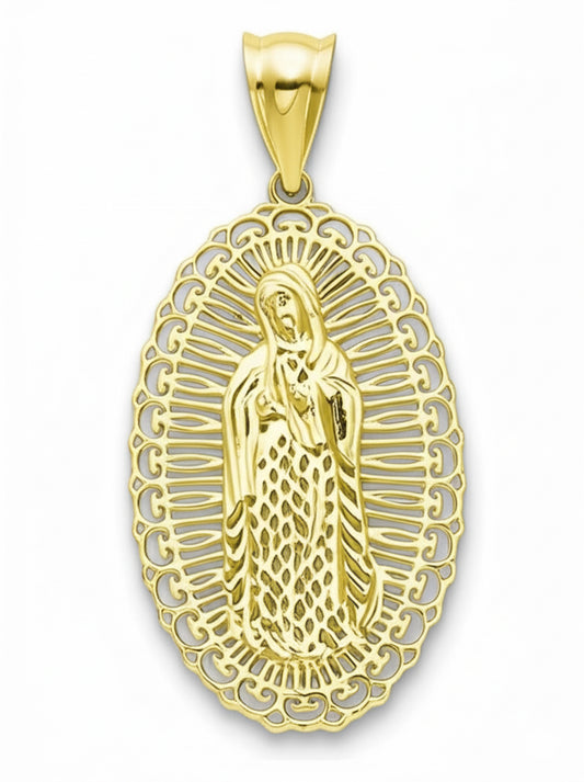 10k Yellow Gold Mother Mary Charm