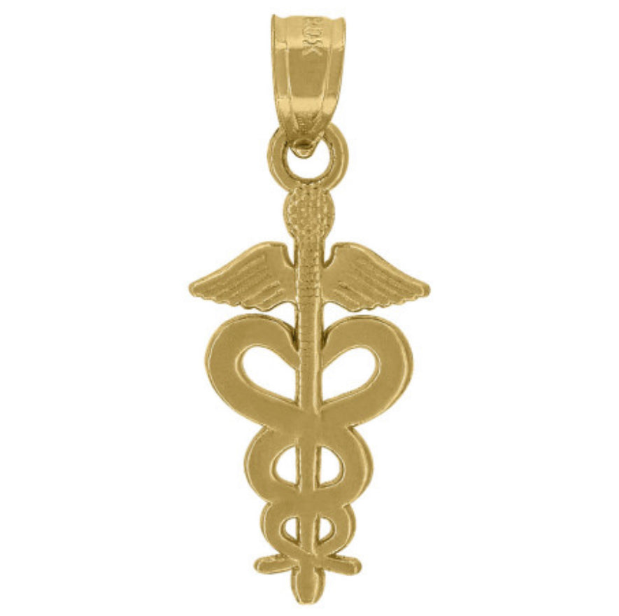 10K Yellow Gold Diamond Cut RN Charm – Elegant and Durable Design