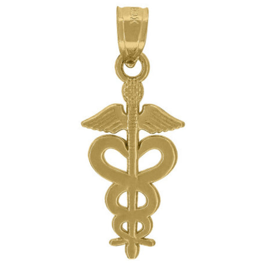 10K Yellow Gold Diamond Cut RN Charm – Elegant and Durable Design
