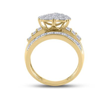 2 CTTW Heart Diamond Engagement Ring in 10K Gold Size 7