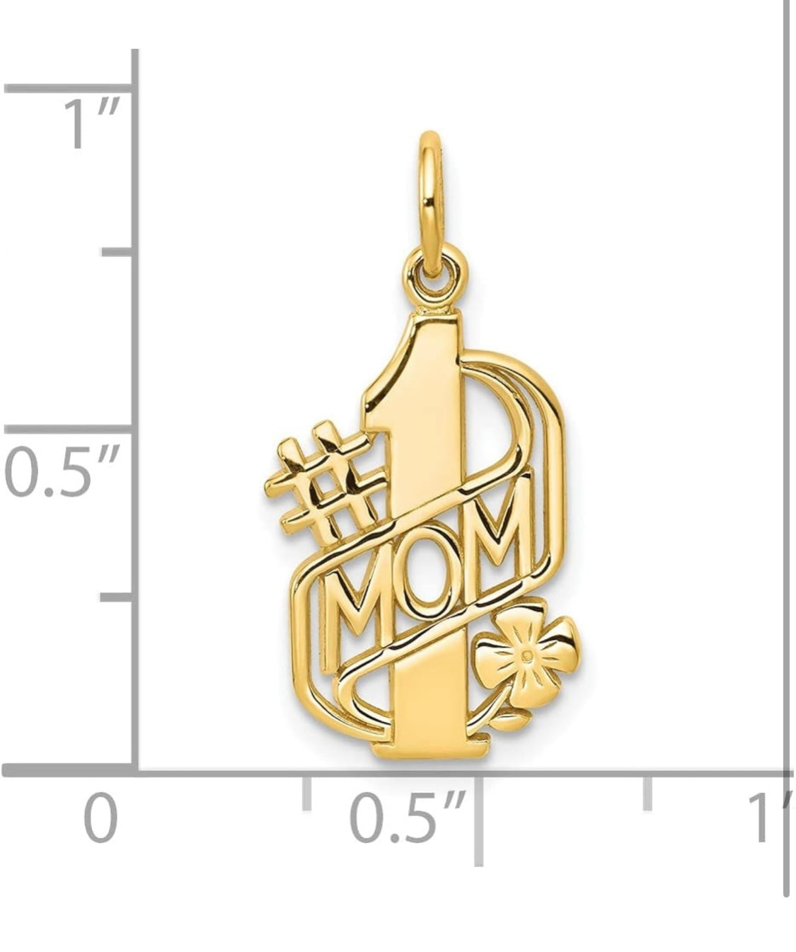 10K yellow gold #1 Mom charm – heartfelt gift for mothers