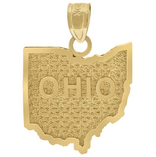 10K Yellow Gold Ohio State Charm – Official Buckeye Jewelry for Necklaces or Bracelets
