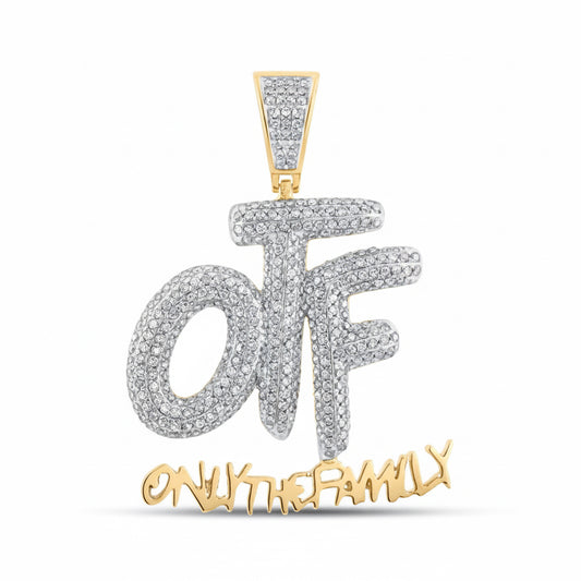 10k yellow gold OTF charm with diamonds