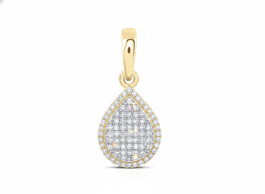 10k yellow gold pear 3/8 CTW diamond charm