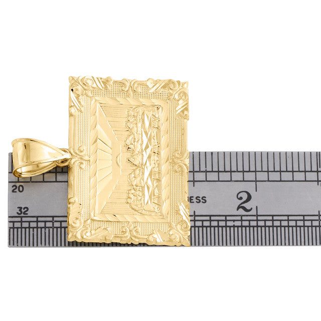 Intricate 10k yellow gold The Last Supper charm, symbolizing faith and devotion