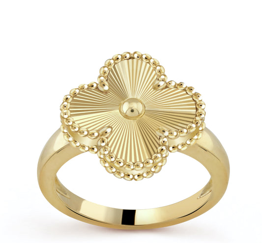 10k yellow gold Van Clover ring size 7