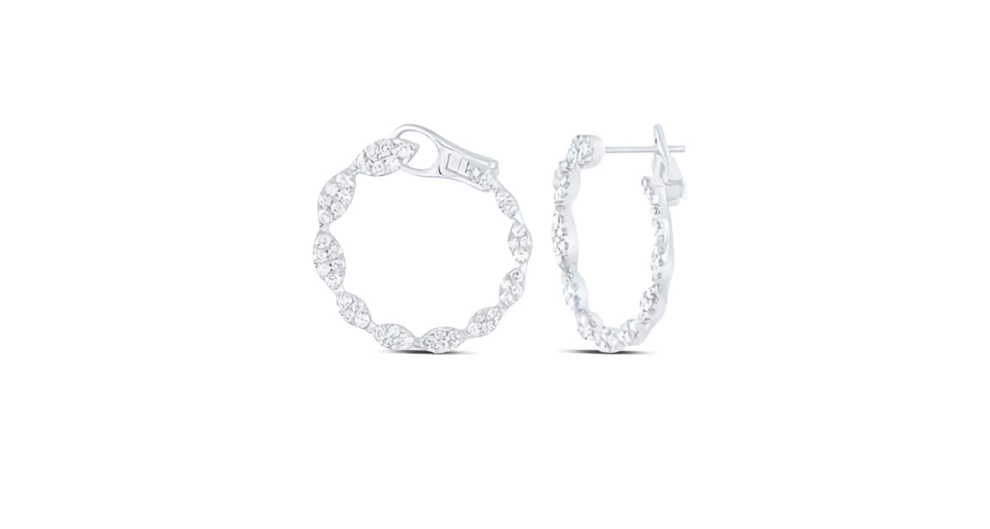 10k Diamond ANA M Fashion Hoops