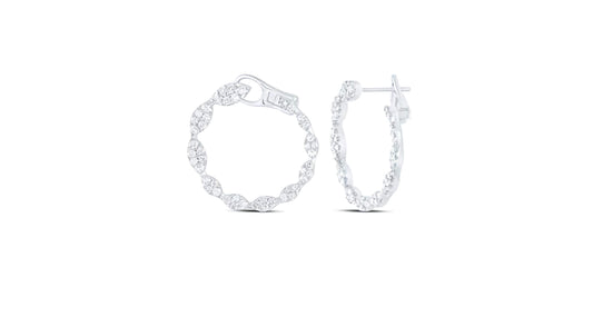 10k Diamond ANA M Fashion Hoops