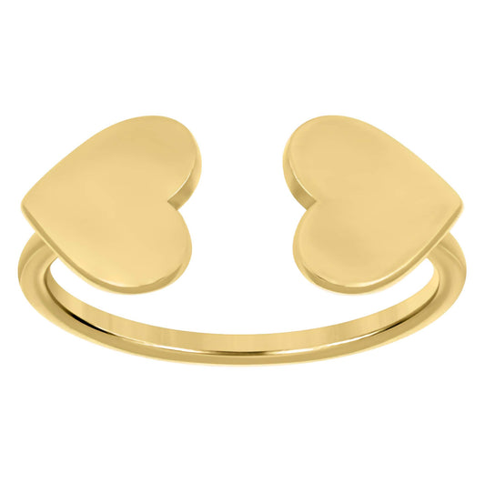 14K Double Hearts Ring