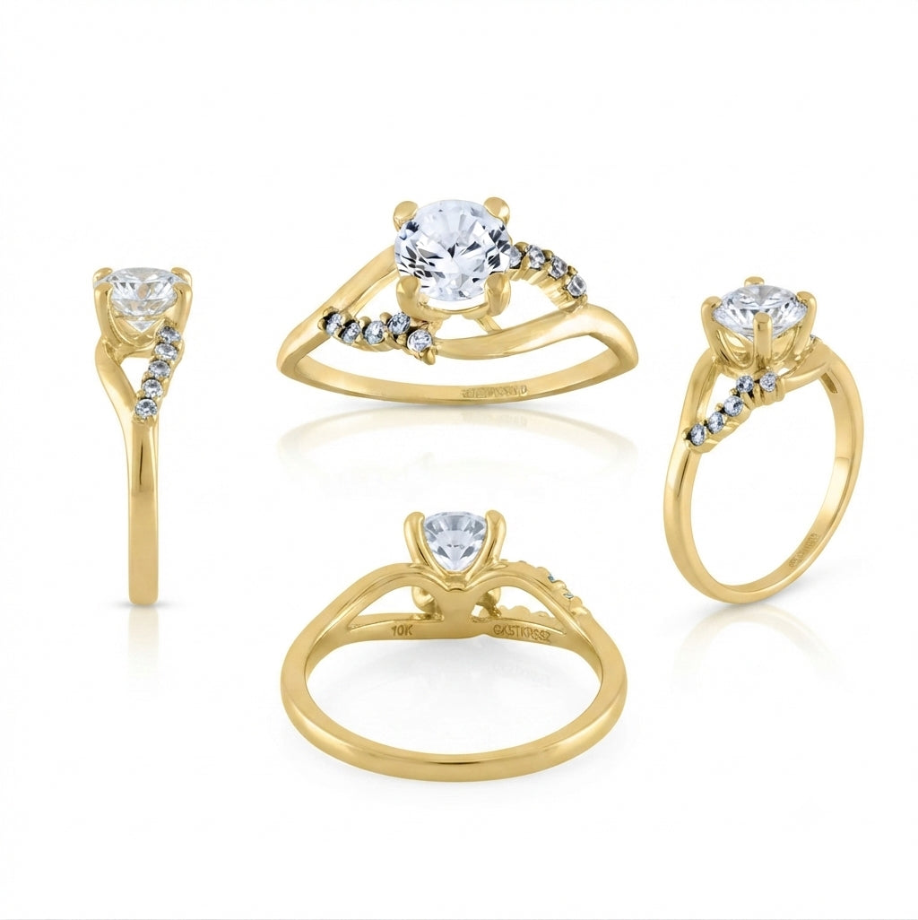 14K gold promise ring minimalist fine jewelry for women