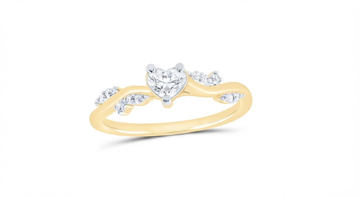 3/8 CTW natural diamond marquise promise ring in 14K white gold