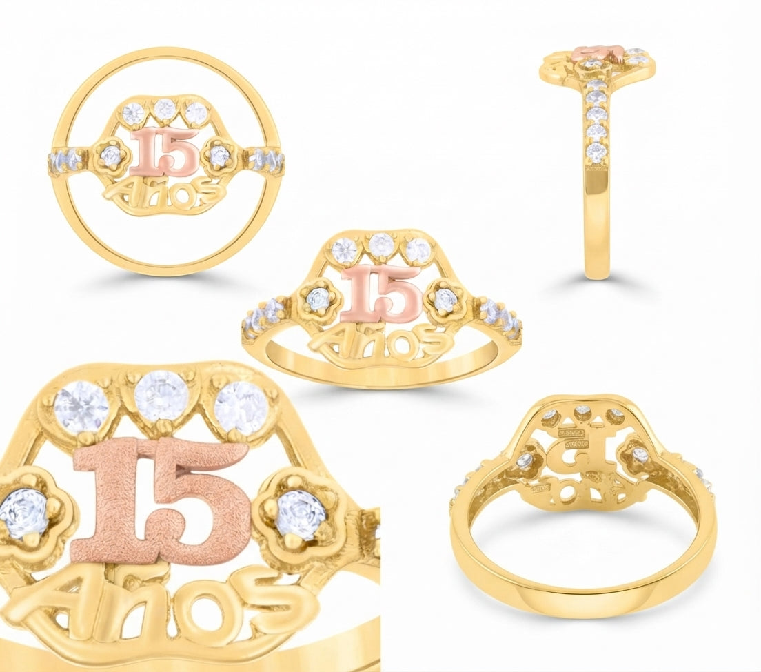 cubic zirconia quinceañera ring