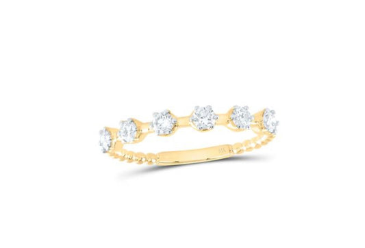 14k yellow gold fashion ring with 3/8 CTW natural diamonds