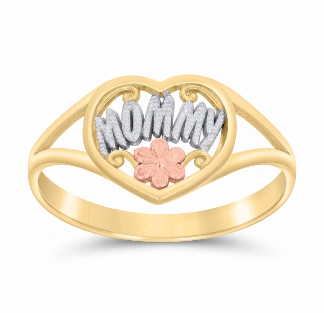 14K yellow gold Mommy ring