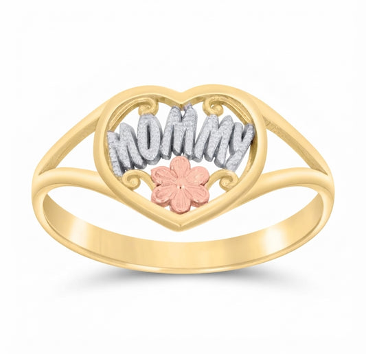 14K yellow gold Mommy ring