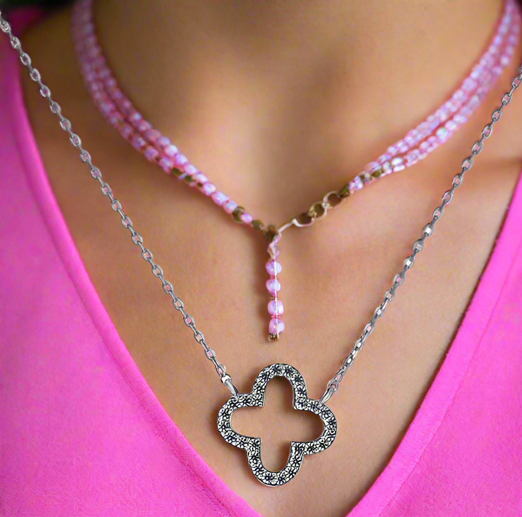 Sterling Silver Clover Necklace