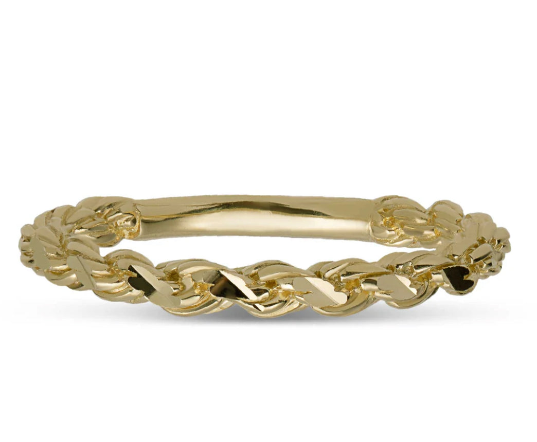 10K Rope Chain Ring