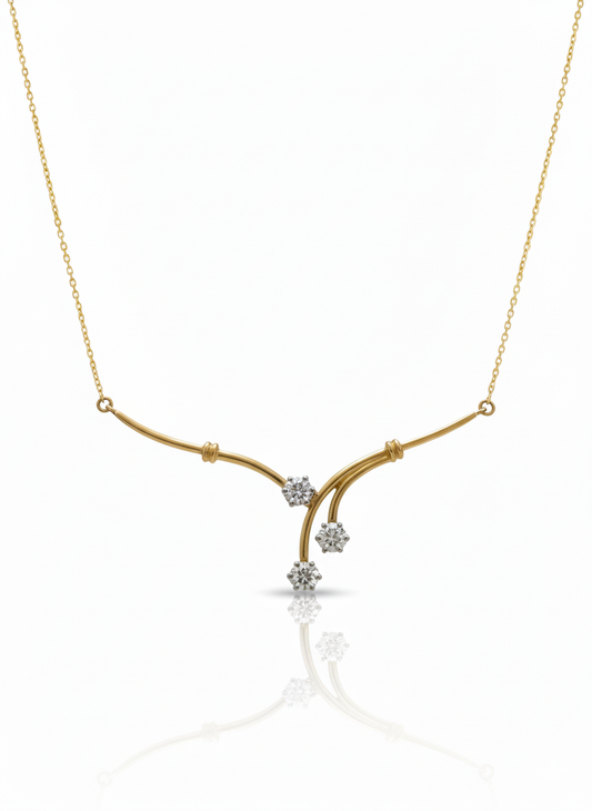 14k Diamond Cocktail Necklace