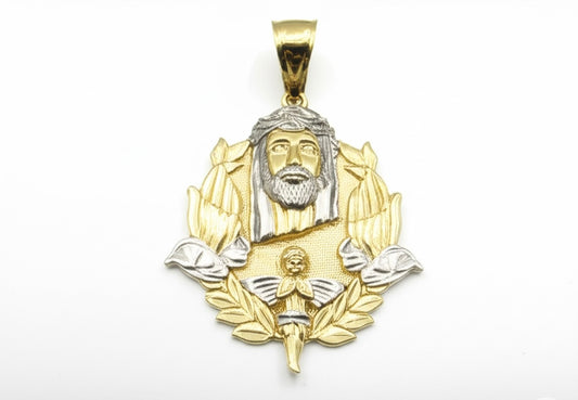 10k Yellow Gold Jesus Praying Hands Angel Charm