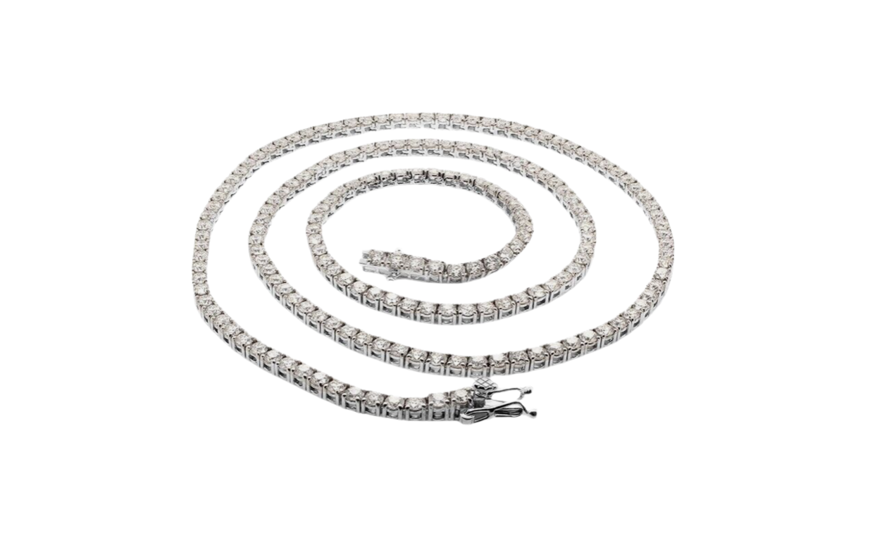 Sterling Silver Moissanite Tennis 3MM Chain