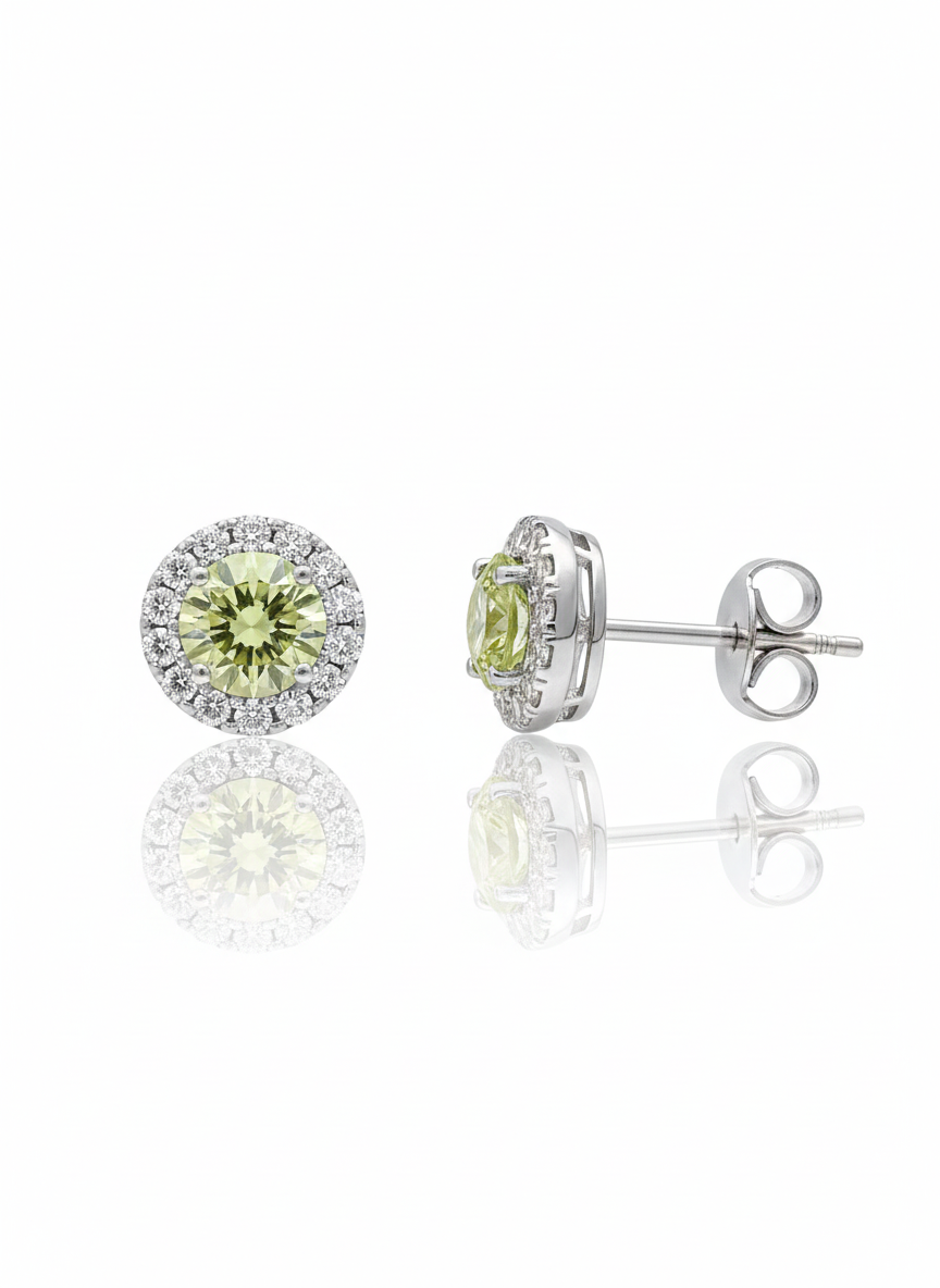 Sterling Silver Moissanite Earrings – 0.79 Carat, August Birthstone Gift