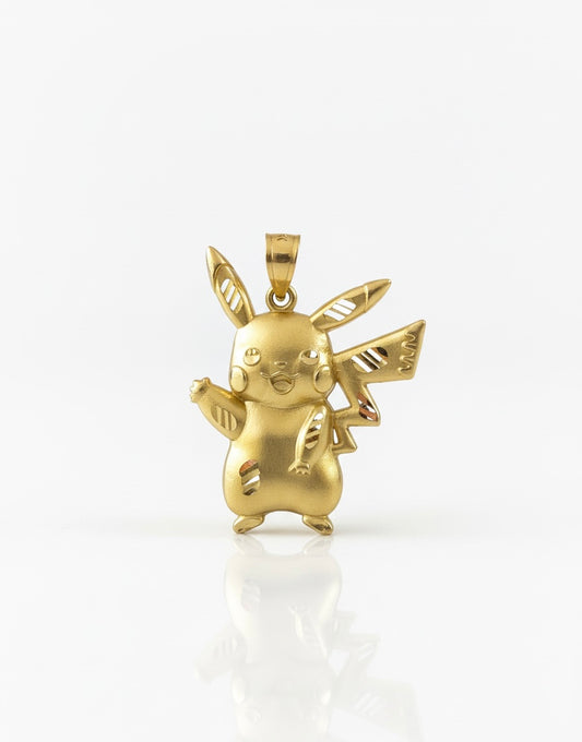 10k Gold Pikachu Diamond Cut Charm