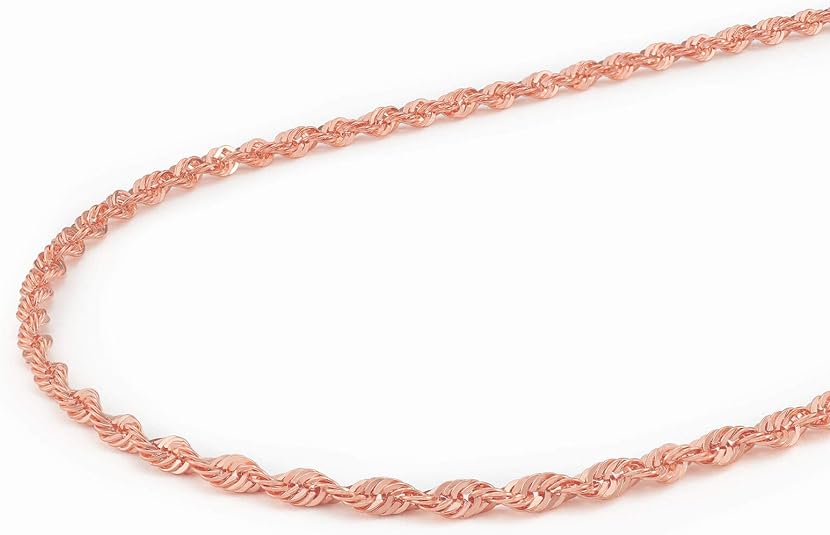 10K Rose Gold Rope Chain 1.2mm