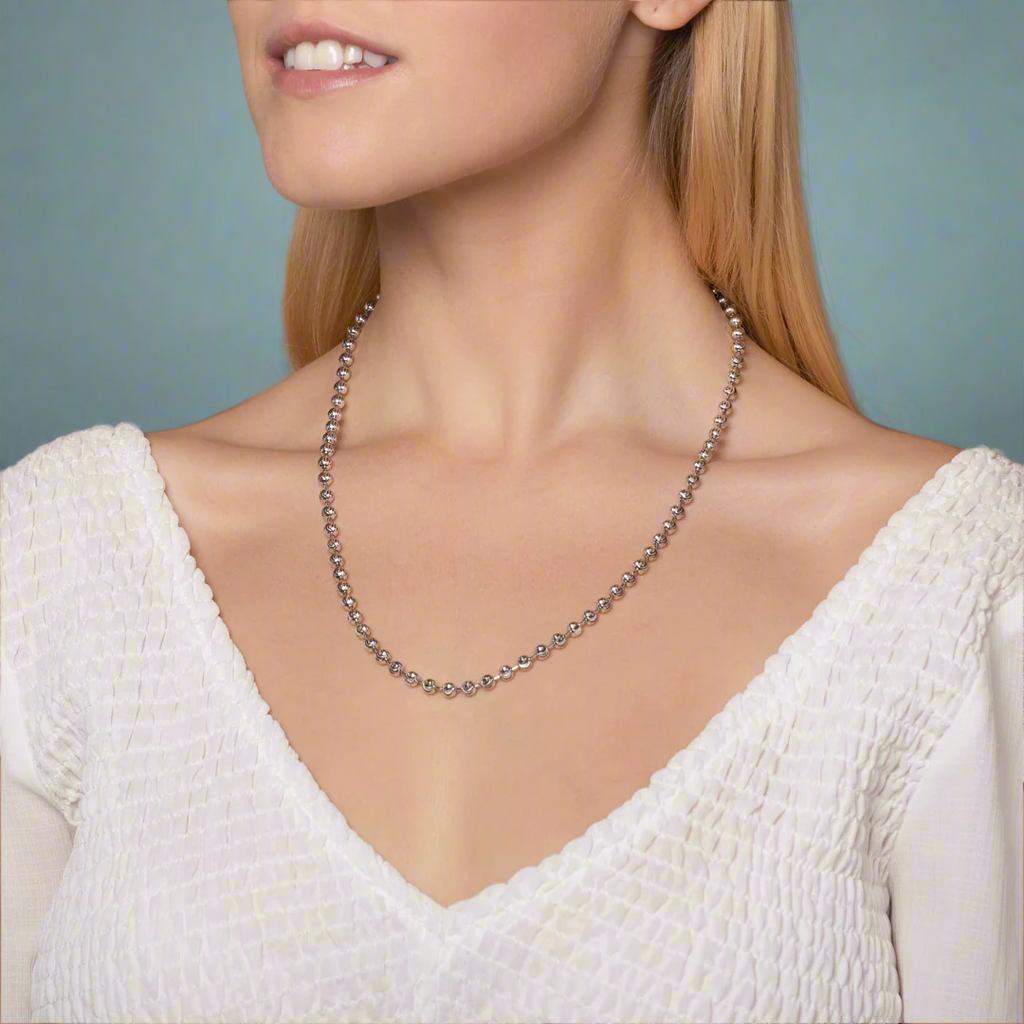 Sterling Silver 925 5mm Mooncut Chain