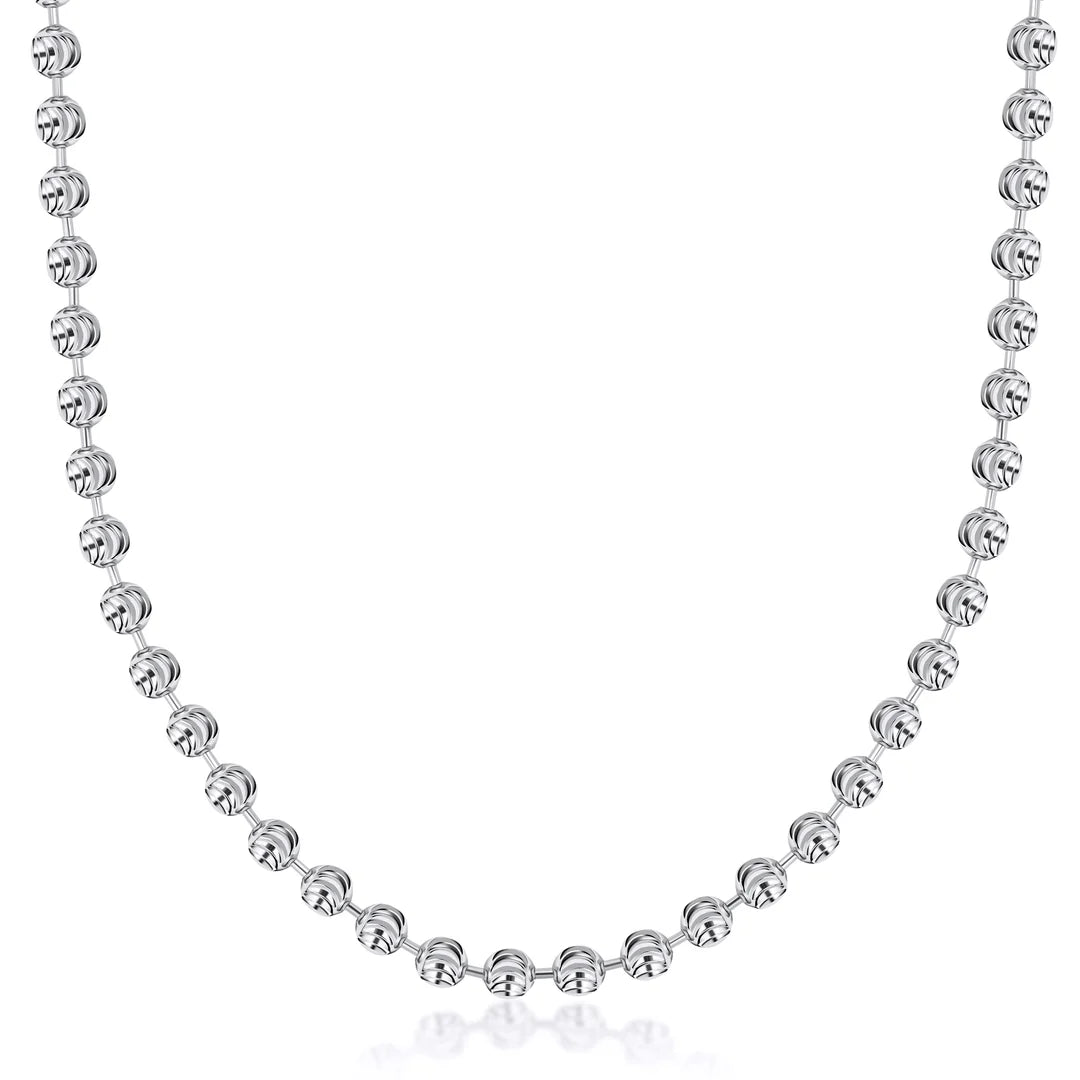 Sterling Silver 925 5mm Mooncut Chain