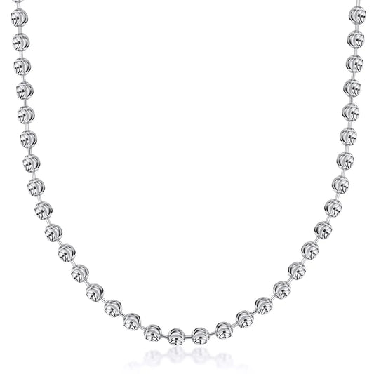 Sterling Silver 925 5mm Mooncut Chain