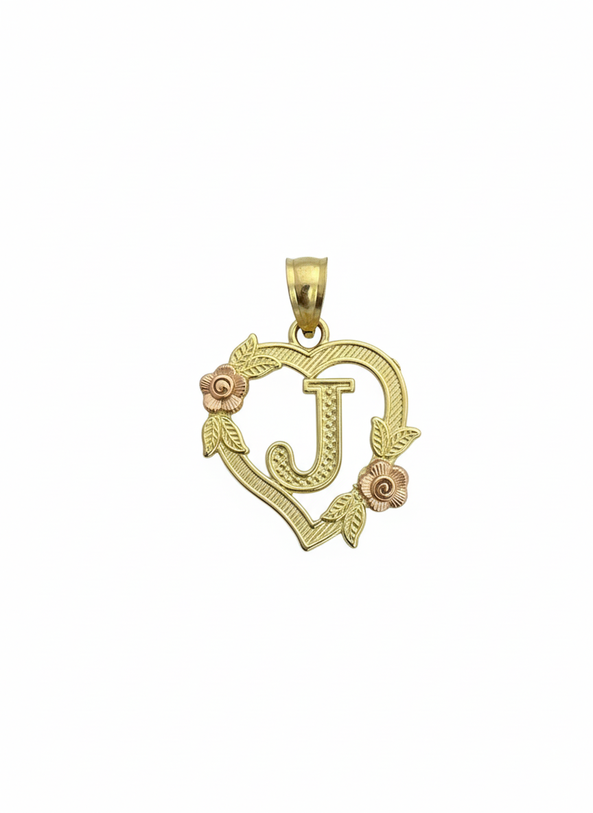 10 Karat Gold J Initial Pendant