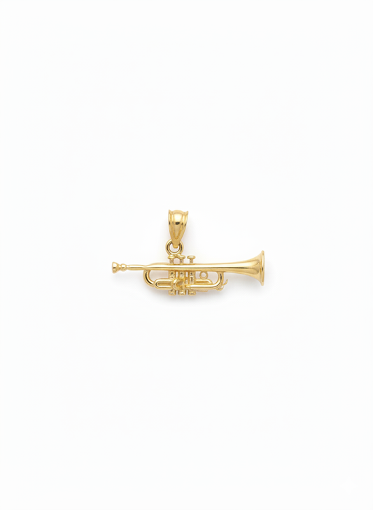 10k Trumpet Pendant