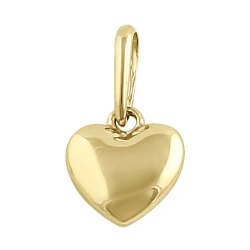 10k Yellow Gold Bubble Heart Earrings & Charm