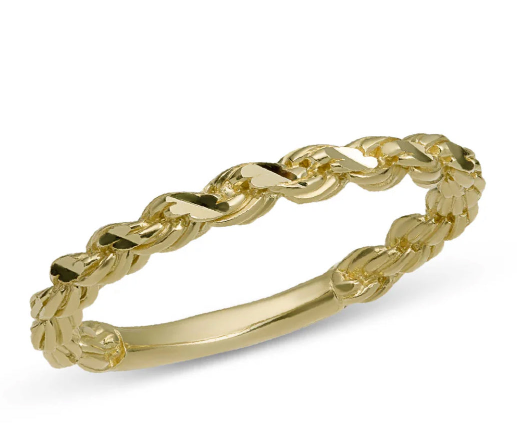 10K Rope Chain Ring