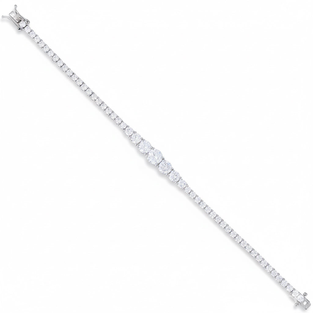 Diamond bracelet on a white background