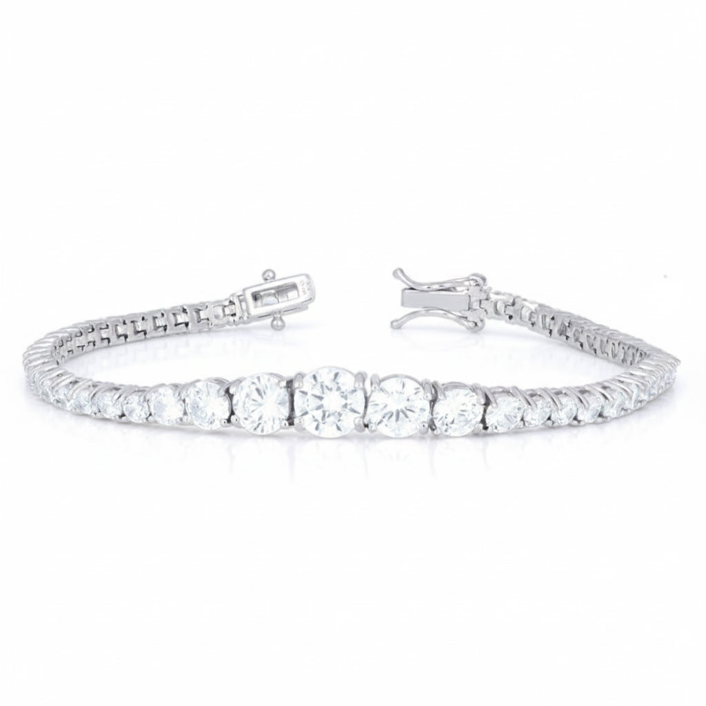 Diamond bracelet on a white background