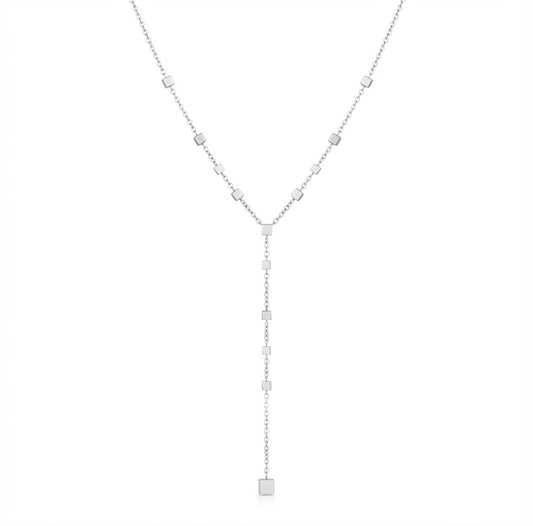 925 silver women's cube necklace detail