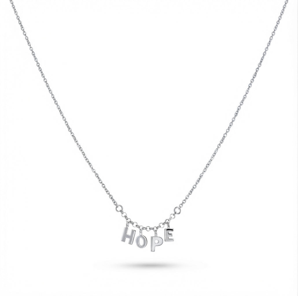 925 sterling silver women's Hope charm necklace