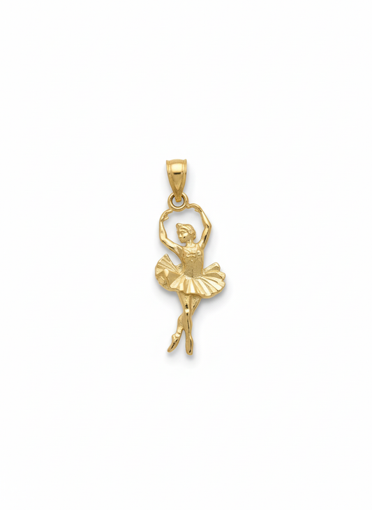 10k Yellow Gold Ballerina Pendant
