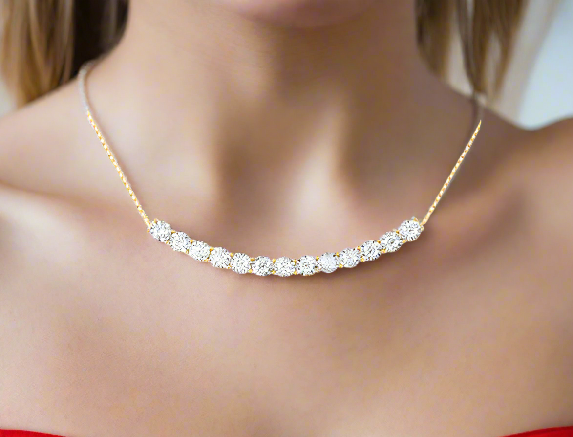 14k Tennis Round 5/8 Cttw Diamonds Necklace