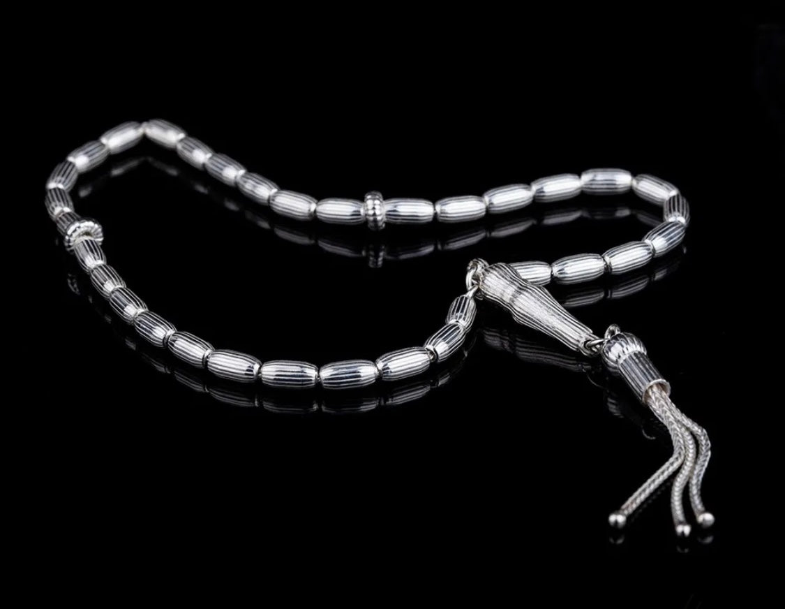 Sterling Silver 925 Designed Tasbih