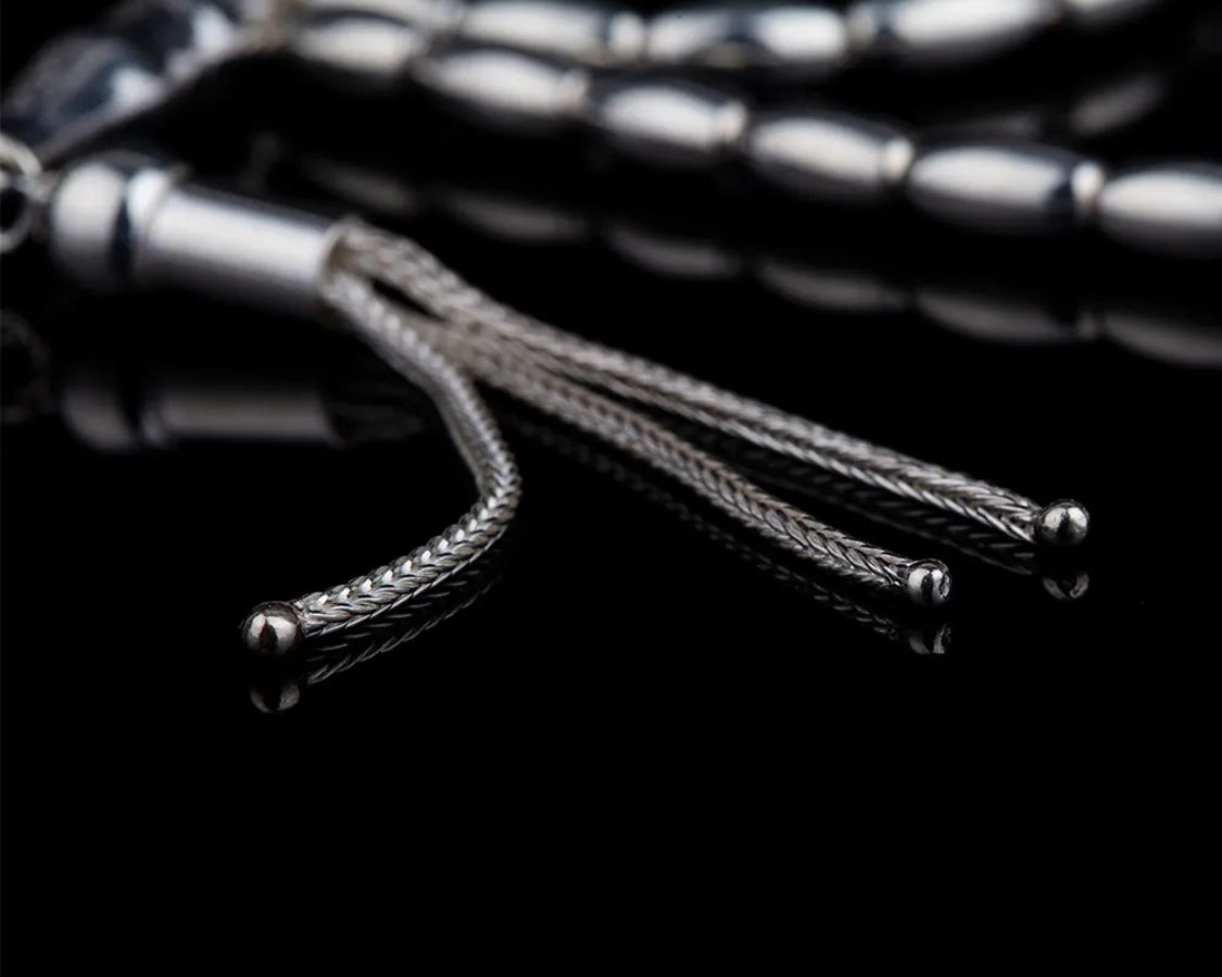 Sterling Silver Plain Beaded Tasbih