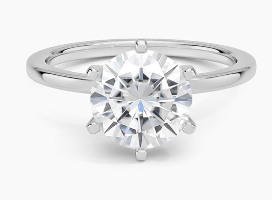 Sterling Silver 925 Moissanite Ladies Engagement Ring